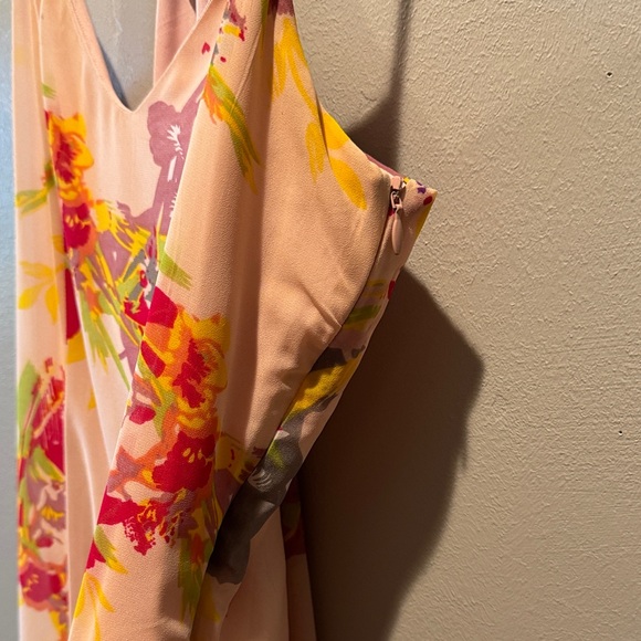 W118 by Walter Baker Blush Pink Abstract Floral Maxi Slip Full Length Flow Dress - Picture 8 of 16